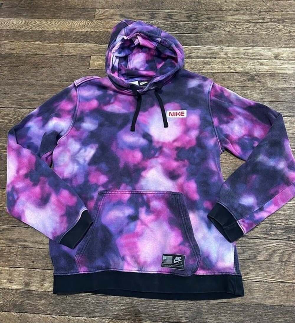 NIKE x NASA Official Stargazer Club Galaxy Tie-Dye Hoodie Sweatshirt Size medium